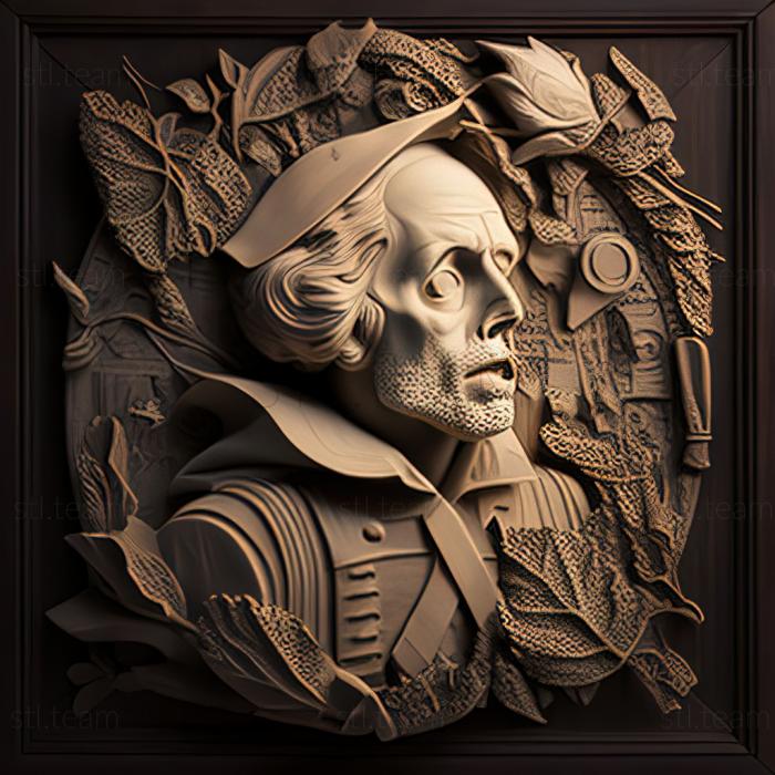 3D model Hamlet William Shakespeare 1603 (STL)